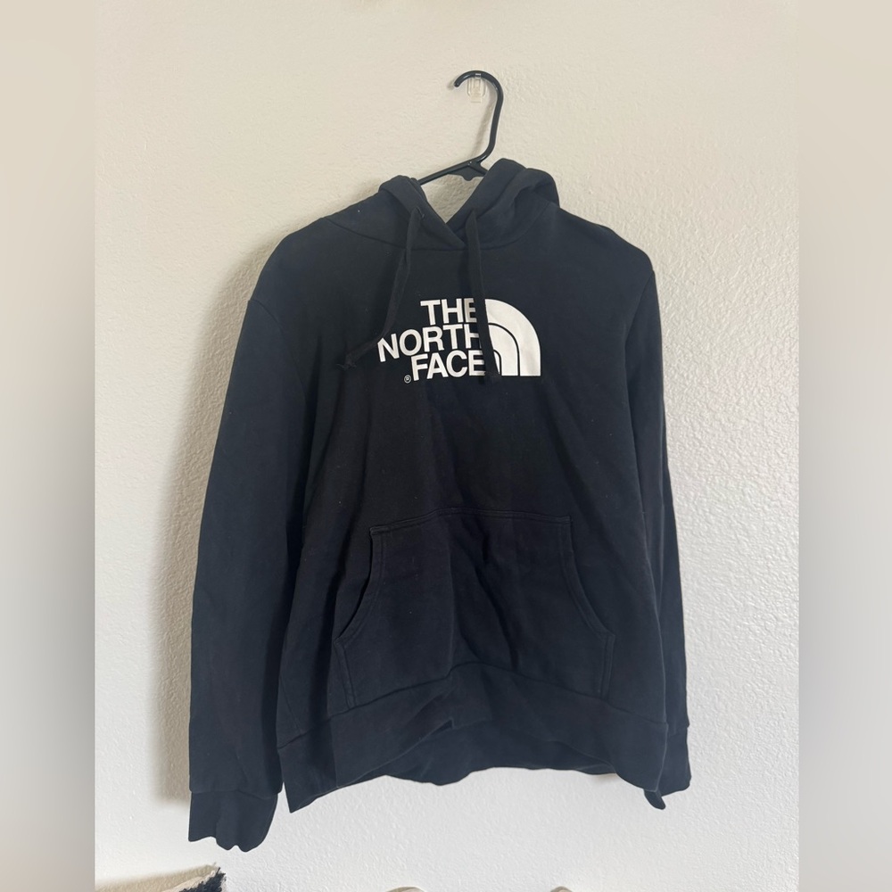 The North Face Black Hoodie with White Logo